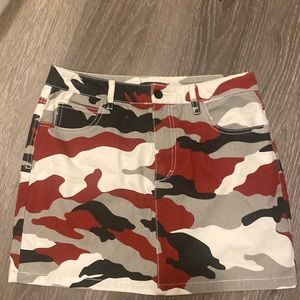 red camo skirt